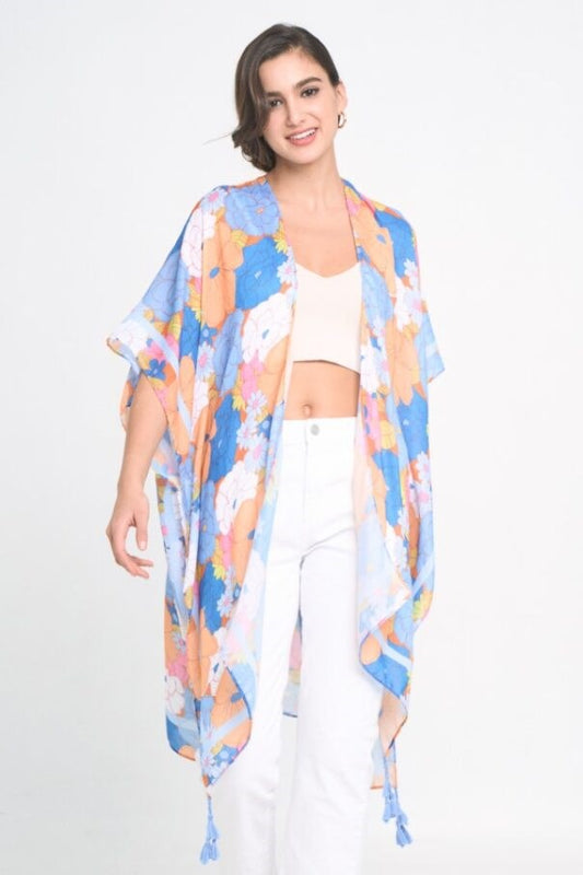 Floral Print Kimono