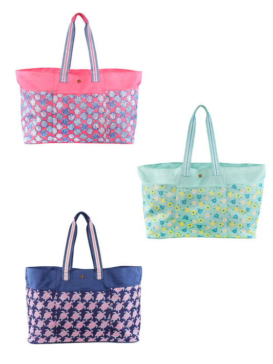 Simply Southern Beach Tote - Shell Patterned