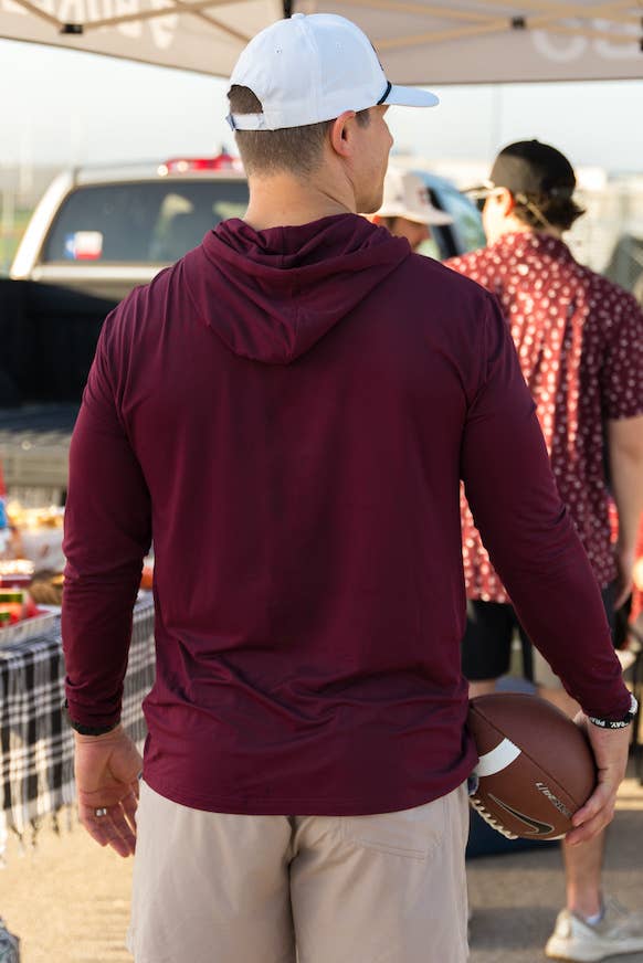 BURLEBO - Performance Hoodie - Maroon