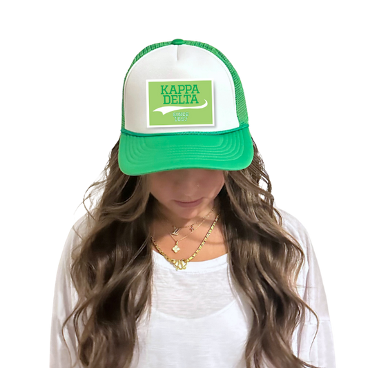 Sarahndipity Shop - Sorority Trucker Hat w/ Patch - Collegiate Design