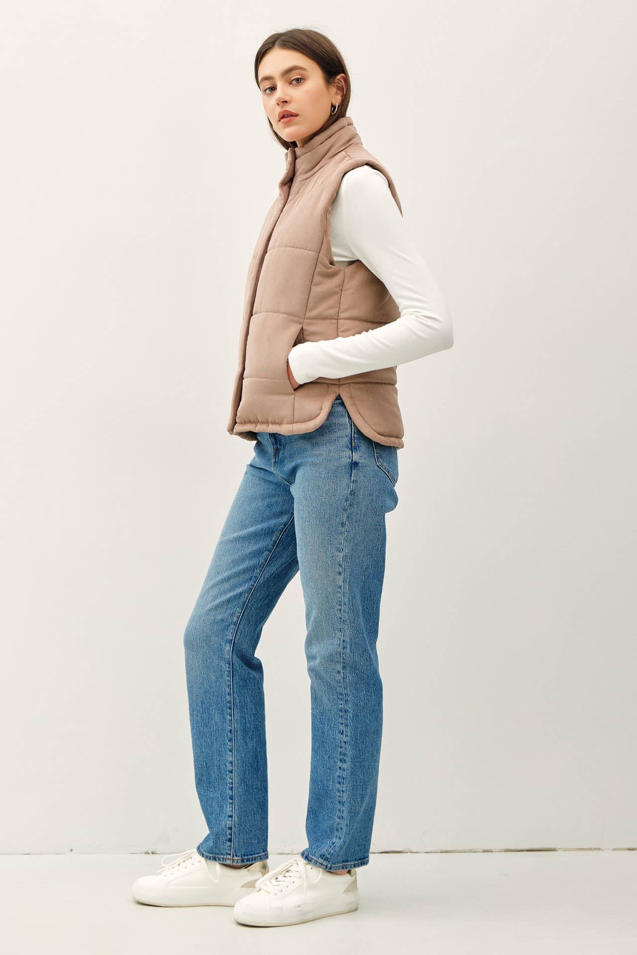 Be Cool - SUEDE-LIKE PUFFER VEST