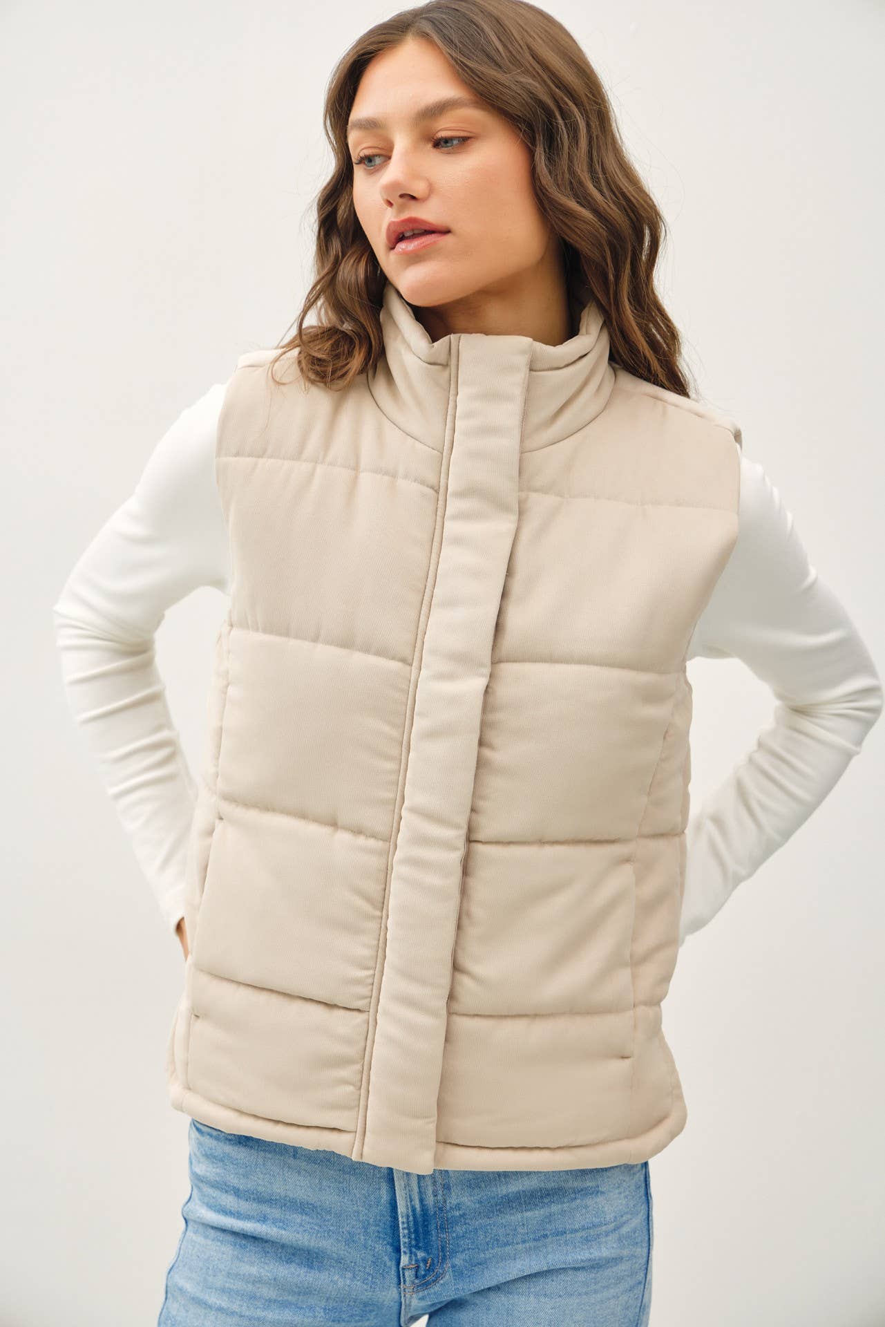 Be Cool - SUEDE-LIKE PUFFER VEST