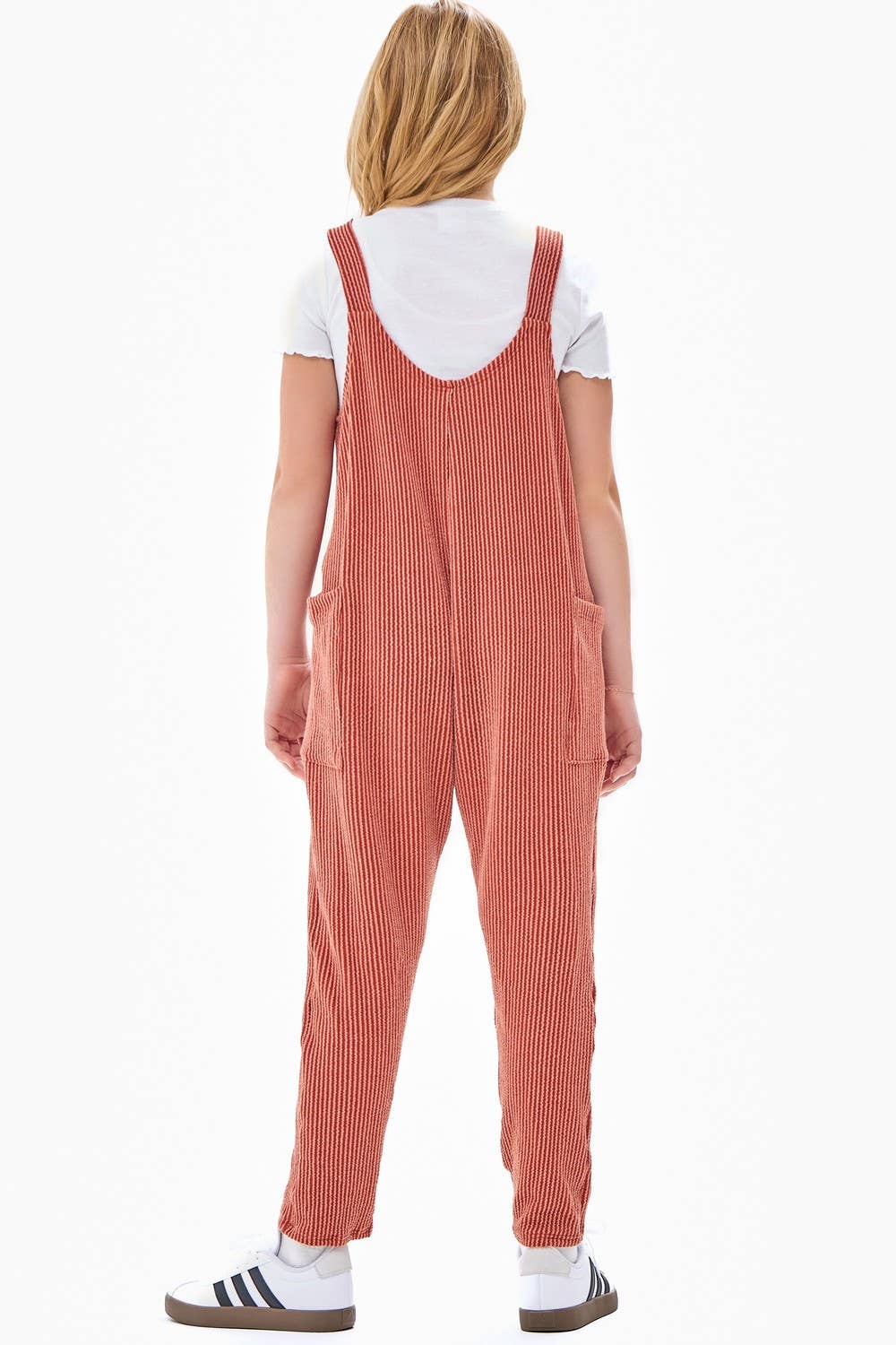 Good Girl - Embossed Rib Sleeveless Jumpsuit /Overall /Onesie