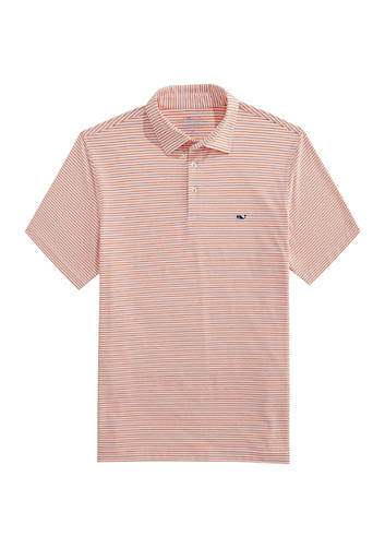 Bradley Stripe Sankaty Polo White/Pumpkin Patch