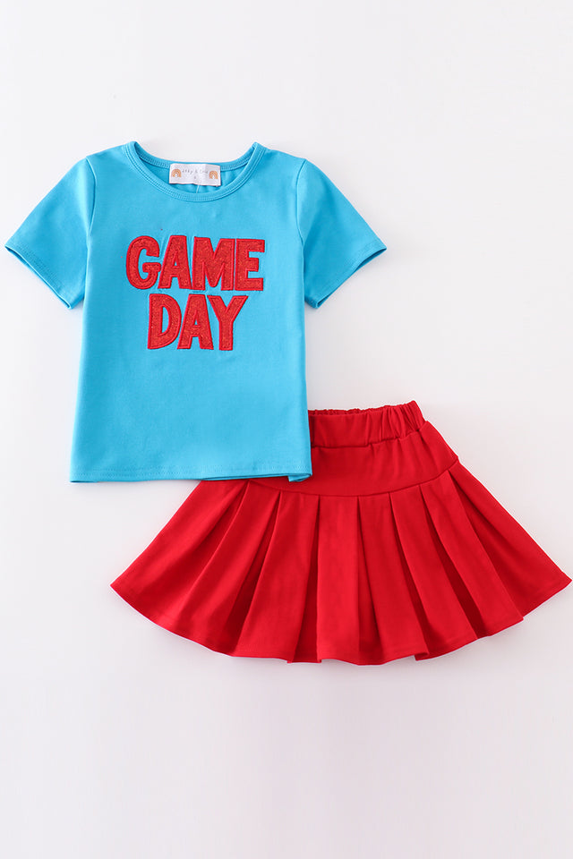 Blue & Red Game Day Glitter Applique Set