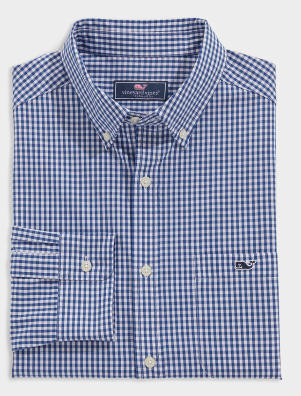 Classic Gingham Poplin Shirt - Maritime