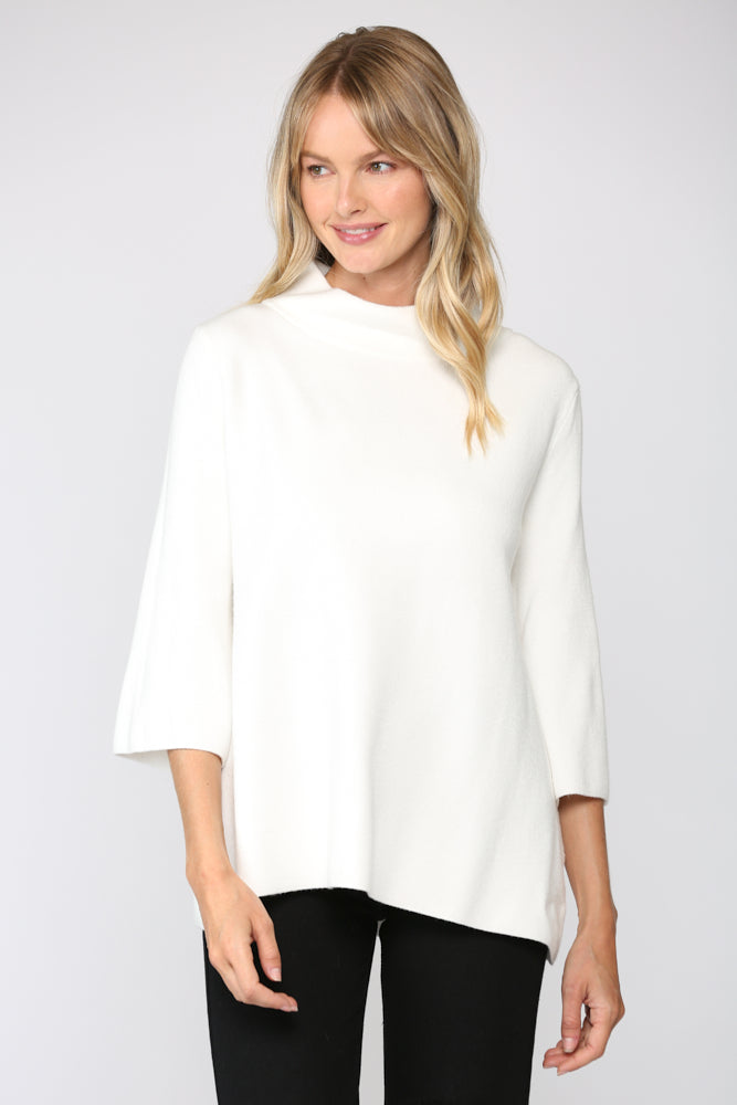 MOCK NECK SWEATER With BELL SLEEVE