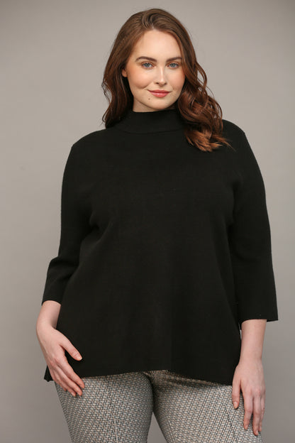 MOCK NECK SWEATER With BELL SLEEVE