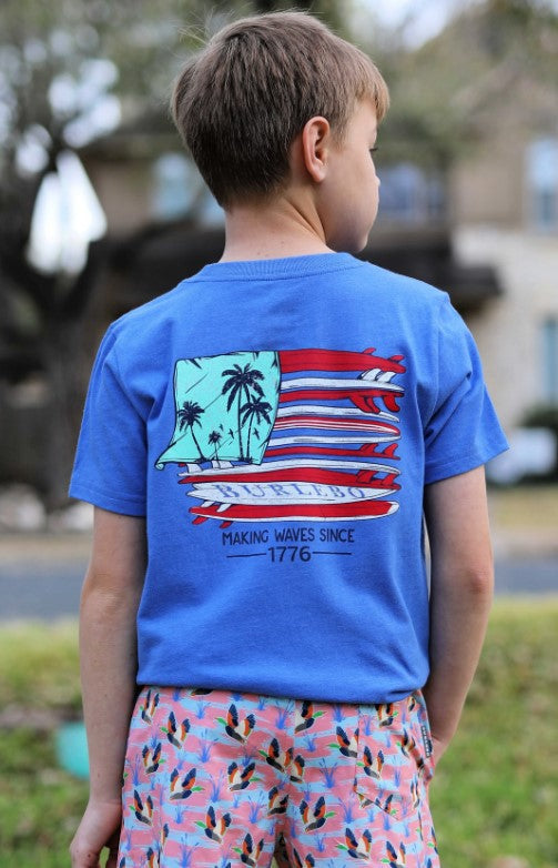 Youth Burlebo USA Making Waves Tee