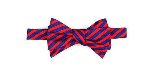 Bow Tie Navy Red Stripe