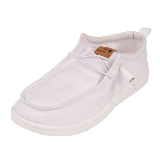 SIMPLY SOUTHERN COLLECTION SLIP ON SHOES - WHITE