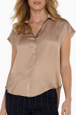 Liverpool Button Front Dolman Sleeve Blouse