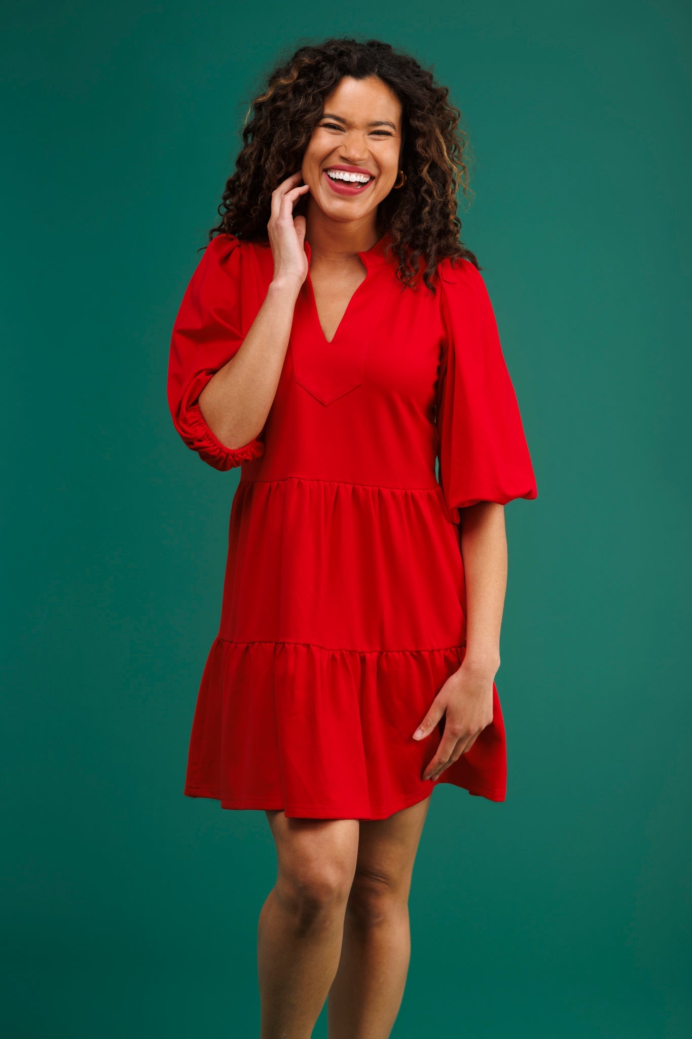 The Tory Dress - Holiday Red