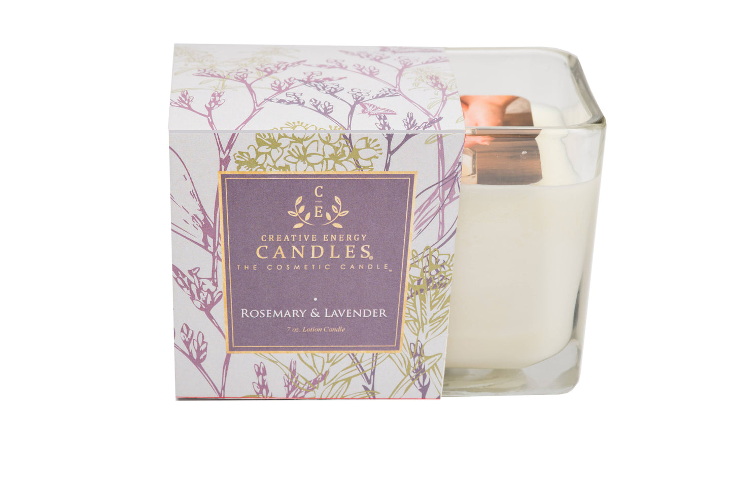 Creative Energy Candles - Rosemary & Lavender: 2-in-1 Soy Lotion Candle