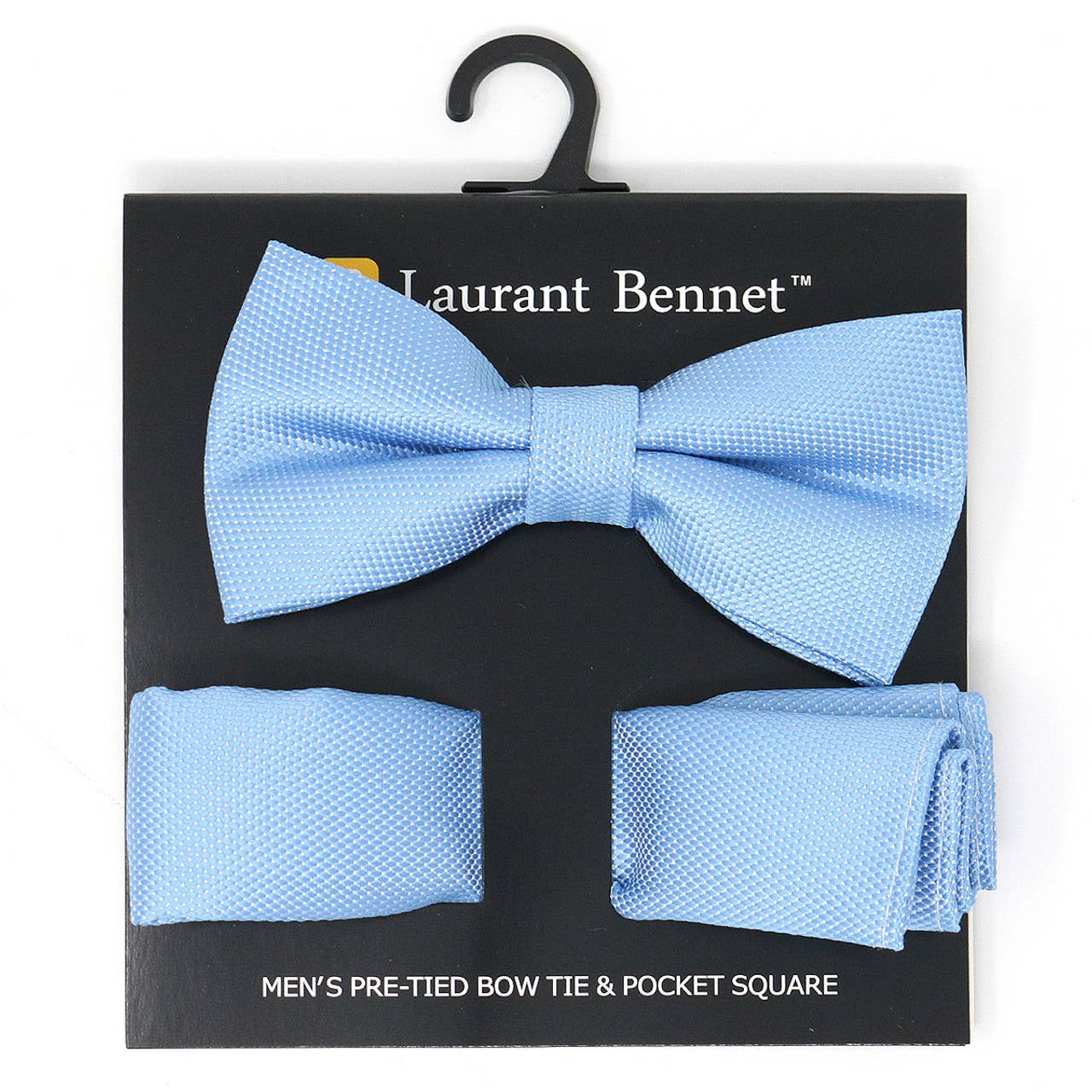 Selini New York - Poly Woven Men's Banded Bow Tie and Hanky Set - BTH6308