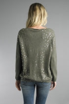 Metallic Stars Sweater Top
