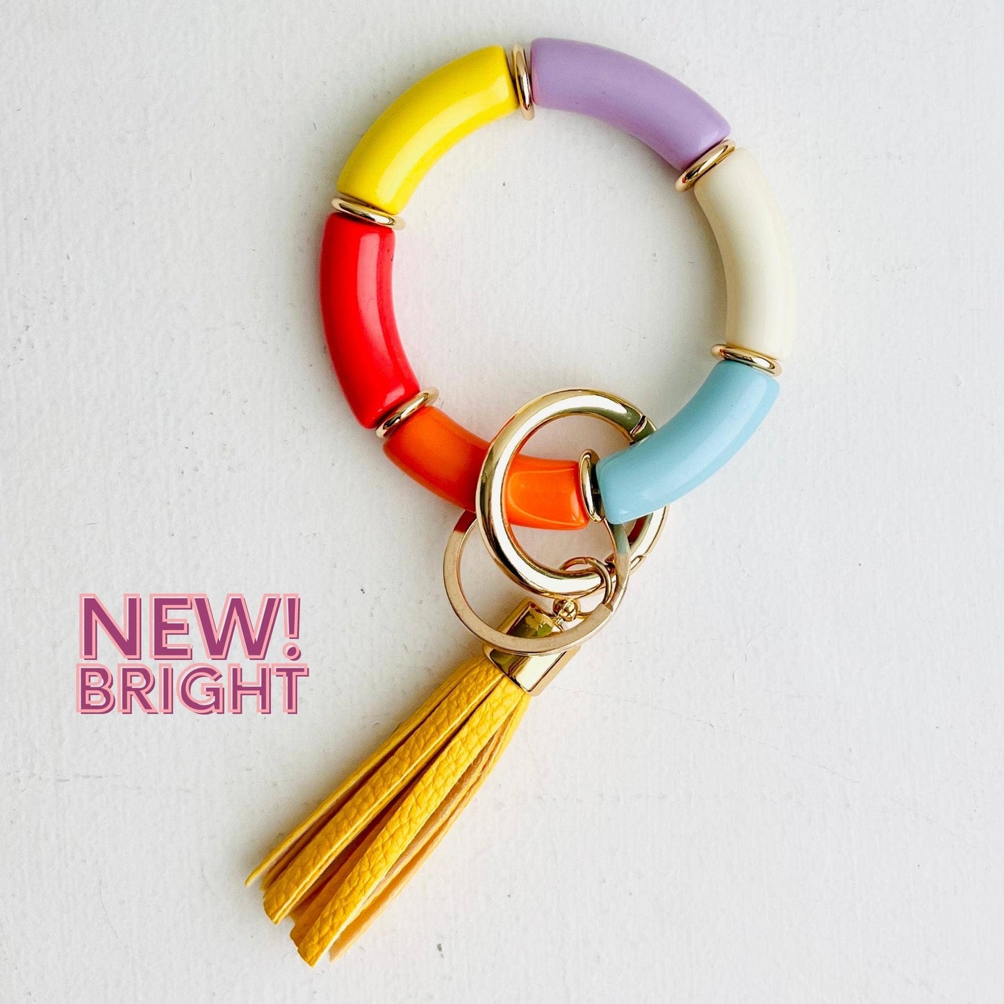 Tiny Gift Society - Tube Bracelet Bangle Keychain | Bamboo Wristlet Key Ring