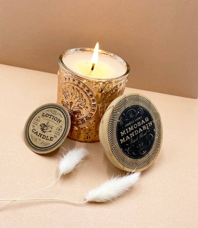 Creative Energy Candles - Petite Champagne Series | 2-in-1 Soy Lotion Candles
