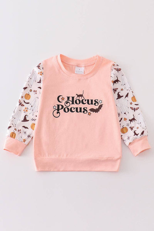 Pink halloween "hocus pocus" girl top