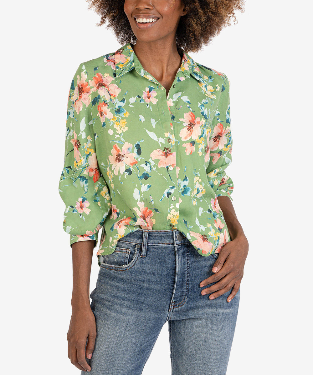 Alpha Floral Button-Up Shirt