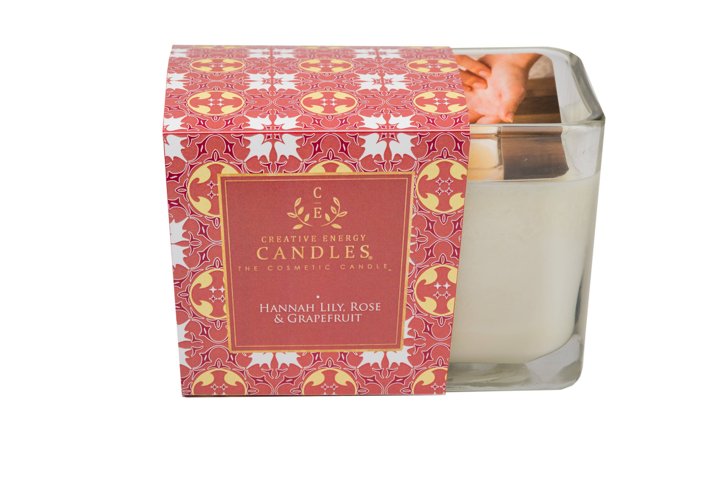 Creative Energy Candles - Hannah Lily, Rose & Grapefruit: 2-in-1 Soy Lotion Candle