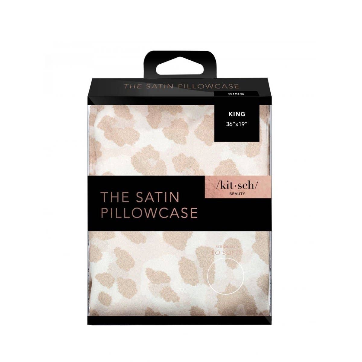 KITSCH   Satin Pillowcase King   Leopard