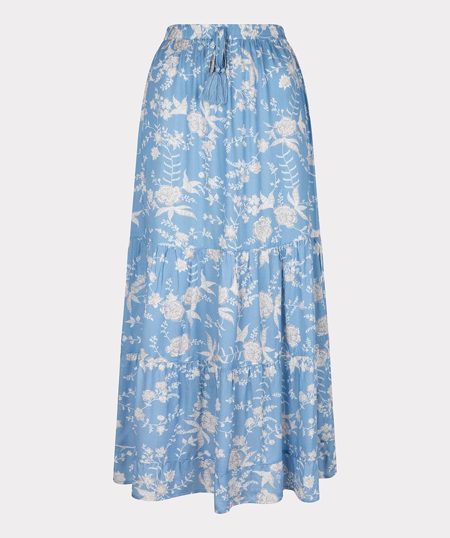 Esqualo Blue Flower Print Skirt